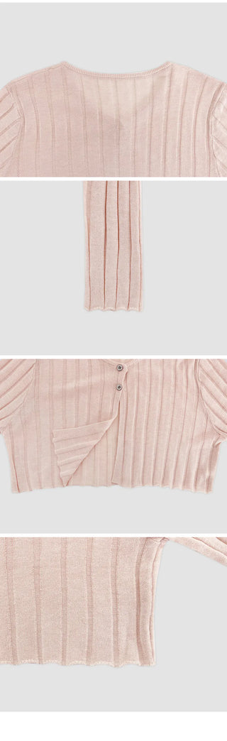 Serene Ribbed Knit Sleeveless Crop Cardigan Set