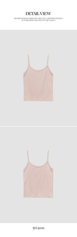 Rugbin Dot Round Sleeveless Top