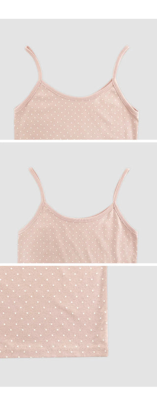 Rugbin Dot Round Sleeveless Top