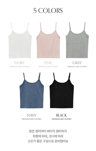 Rugbin Dot Round Sleeveless Top