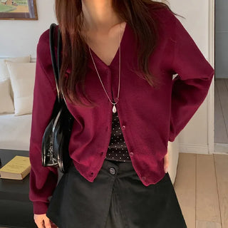 Cranb V neck Long sleeve Cardigan