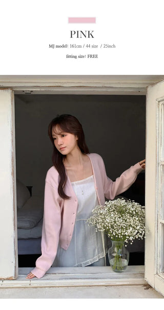 Cranb V neck Long sleeve Cardigan
