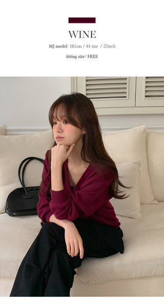 Cranb V neck Long sleeve Cardigan