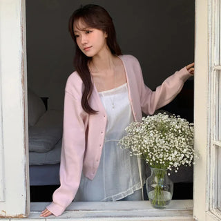 Cranb V neck Long sleeve Cardigan