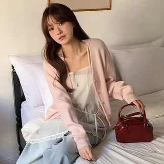 Cranb V neck Long sleeve Cardigan
