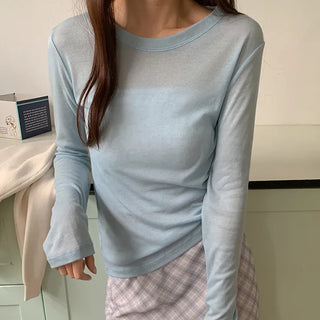 Inette Lyocell Round Long Sleeve T shirt