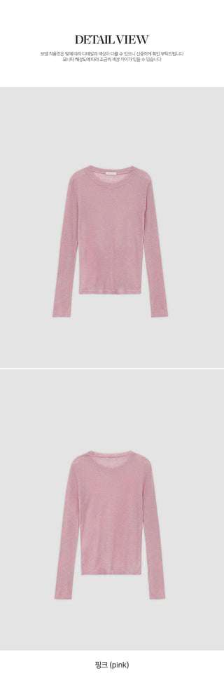 Inette Lyocell Round Long Sleeve T shirt