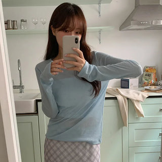 Inette Lyocell Round Long Sleeve T shirt