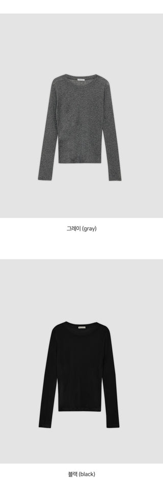 Inette Lyocell Round Long Sleeve T shirt