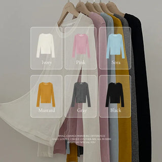 Inette Lyocell Round Long Sleeve T shirt
