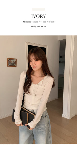 Lesah Ribbed Shirred Top Knit Cardigan Set