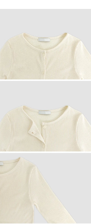 Lesah Ribbed Shirred Top Knit Cardigan Set