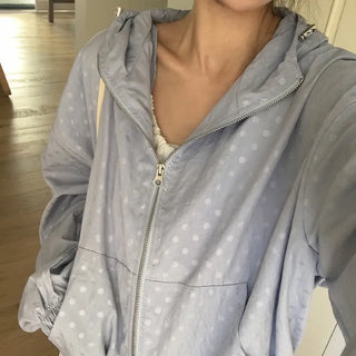 Tendilon Dot String Two Way Hooded Jumper
