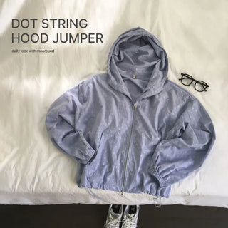 Tendilon Dot String Two Way Hooded Jumper