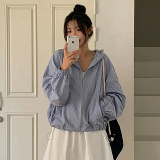 Tendilon Dot String Two Way Hooded Jumper