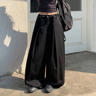 Reton String Pintuck Wide Chino Pants