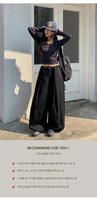 Reton String Pintuck Wide Chino Pants