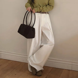 Reton String Pintuck Wide Chino Pants