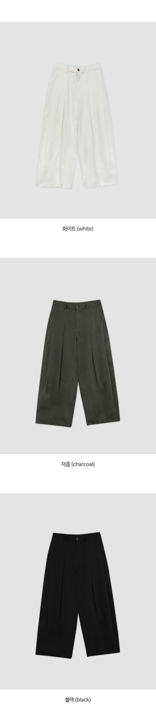 Reton String Pintuck Wide Chino Pants