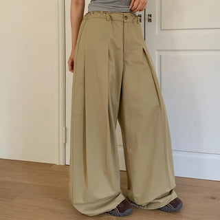 Reton String Pintuck Wide Chino Pants