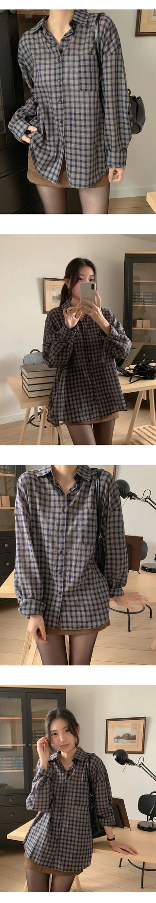 LeMessen Long Sleeve Check Shirt
