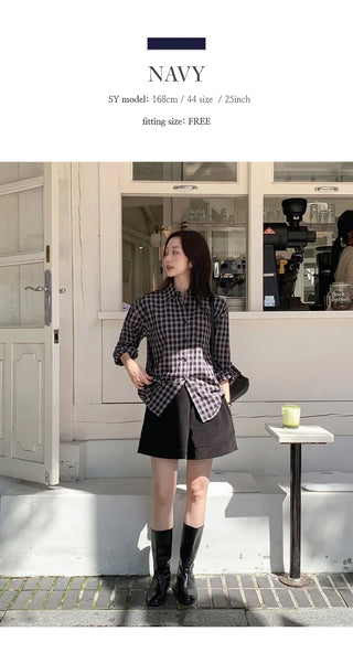 LeMessen Long Sleeve Check Shirt
