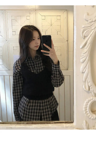 LeMessen Long Sleeve Check Shirt