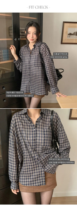 LeMessen Long Sleeve Check Shirt