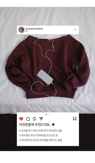 Ovet Loose Fit One Shoulder Sweatshirt