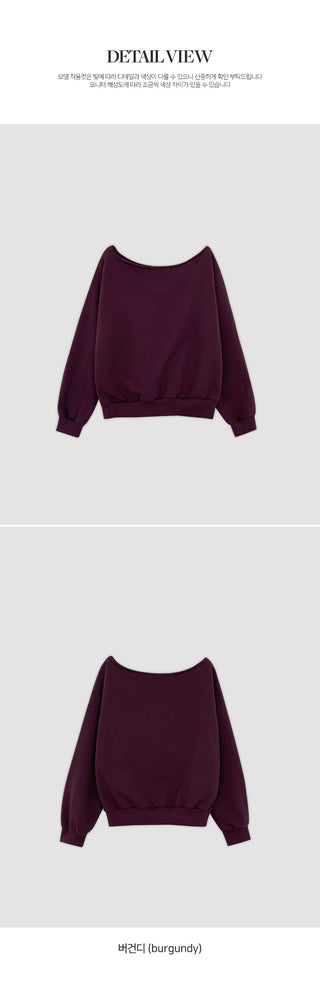 Ovet Loose Fit One Shoulder Sweatshirt