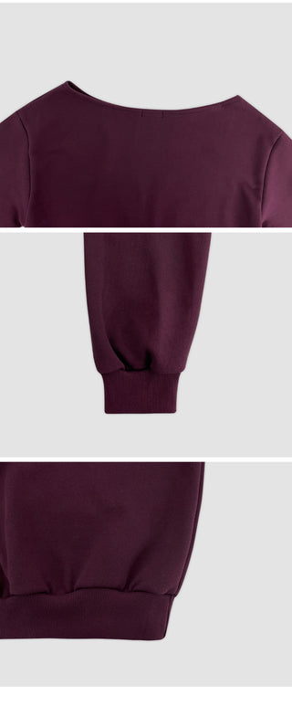 Ovet Loose Fit One Shoulder Sweatshirt