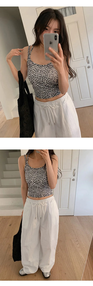 Maran Two way Leopard Lace Double Strap Sleeveless