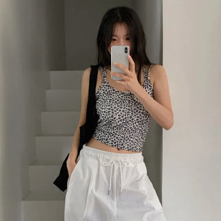 Maran Two way Leopard Lace Double Strap Sleeveless