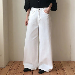 Kelly Bean Washed Wide Denim Pants