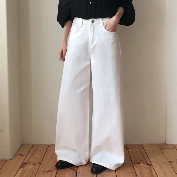 Kelly Bean Washed Wide Denim Pants