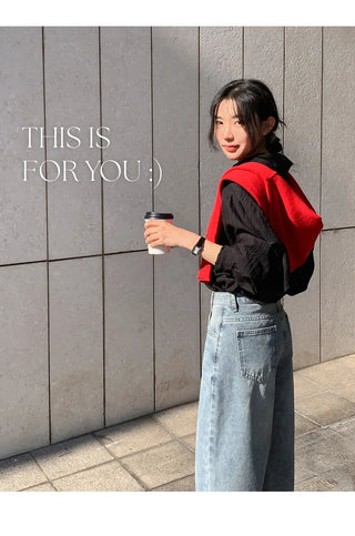 Kelly Bean Washed Wide Denim Pants