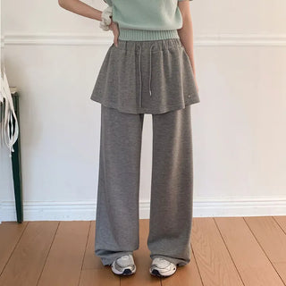 Kanye Elastic Layered Pendant Skirt Two way Pants