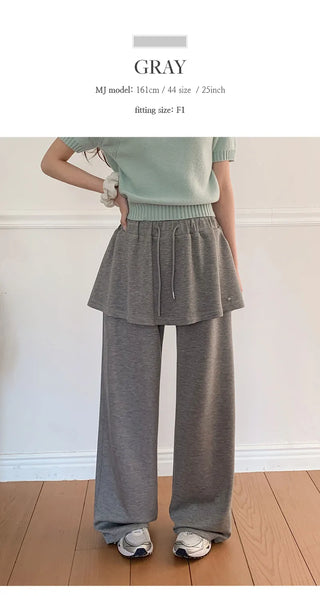 Kanye Elastic Layered Pendant Skirt Two way Pants