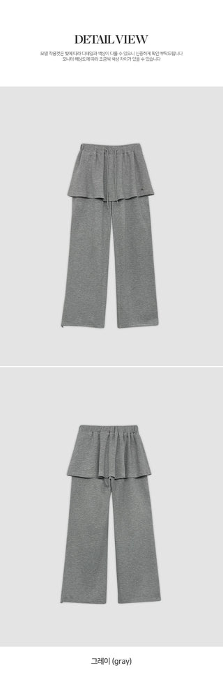 Kanye Elastic Layered Pendant Skirt Two way Pants