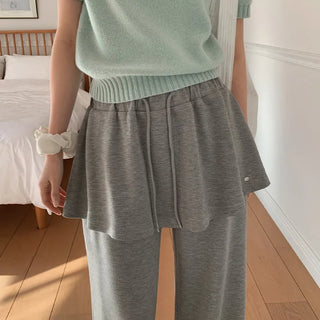 Kanye Elastic Layered Pendant Skirt Two way Pants