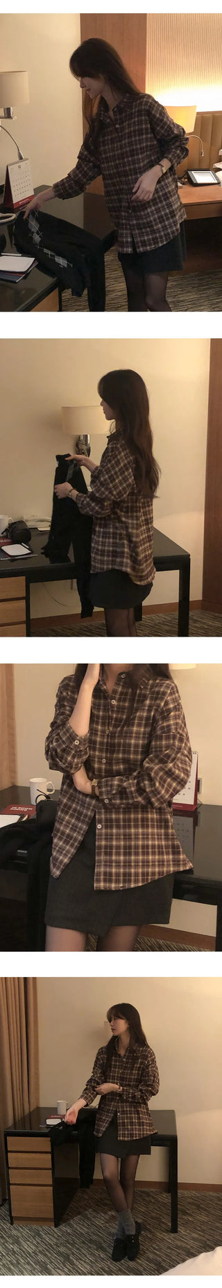 Cliet Loose Fit Check Shirt