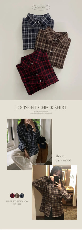 Cliet Loose Fit Check Shirt