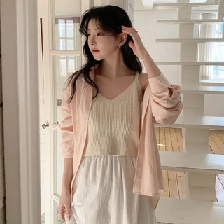 Torion V neck Crop Knit Bustier