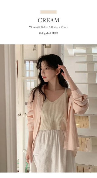 Torion V neck Crop Knit Bustier