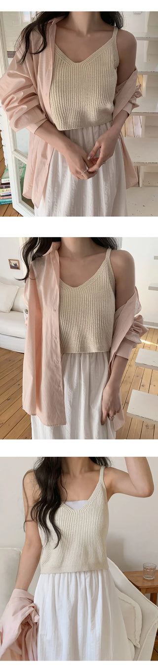 Torion V neck Crop Knit Bustier