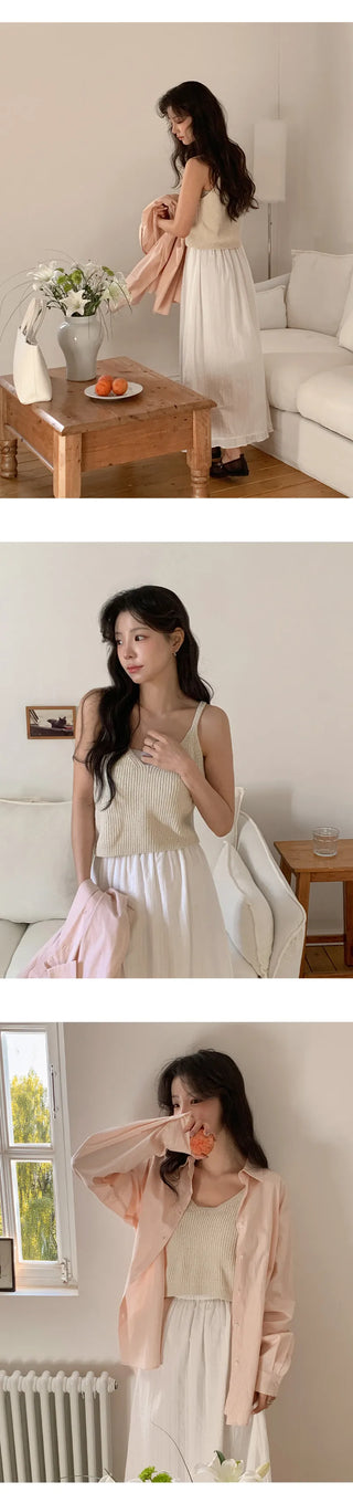 Torion V neck Crop Knit Bustier