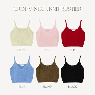 Torion V neck Crop Knit Bustier