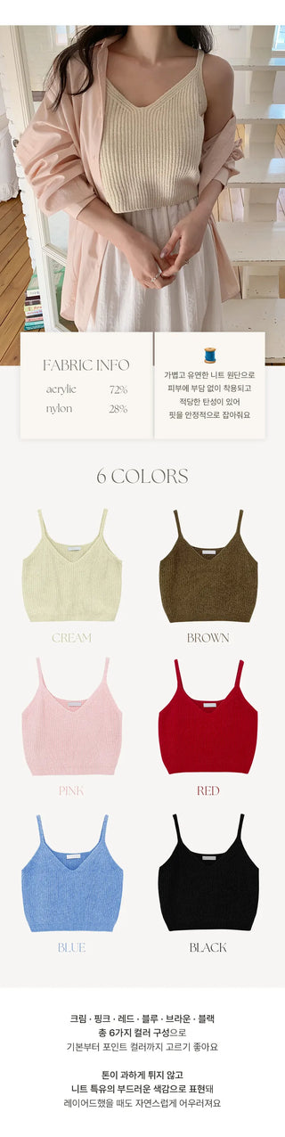 Torion V neck Crop Knit Bustier