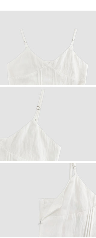 Rodinel Frill Cutout Bustier Flare Mini Dress
