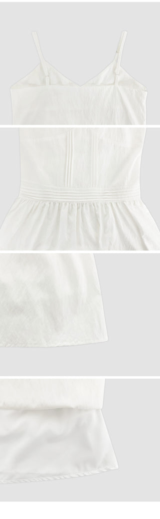 Rodinel Frill Cutout Bustier Flare Mini Dress